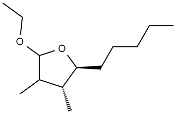 Furan, 2-ethoxytetrahydro-3,4-dimethyl-5-pentyl-, (4R,5S)-rel- (9CI) Structural