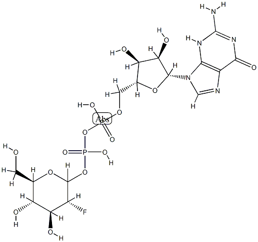 guanosine-2-deoxy-2-fluoro-D-glucose diphosphate ester Structural