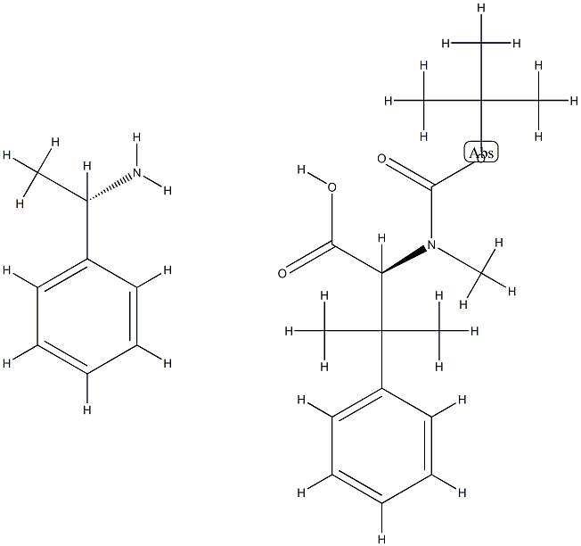 L-Phenylalanine, N-[(1,1-dimethylethoxy)carbonyl]-N,β,β-trimethyl-, compd. with (αS)-α-methylbenzenemethanamine Structural