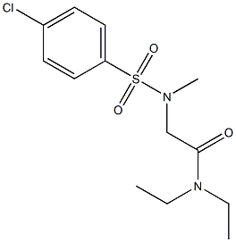 N~2~-[(4-chlorophenyl)sulfonyl]-N,N-diethyl-N~2~-methylglycinamide Structural