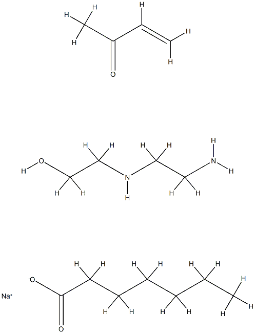 Octanoic acid, reaction products with 2-[(2-aminoethyl)amino]ethanol, acrylic acid alkylated (1:2), disodium salts Structural