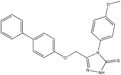 s-Triazole-2-thiol, 5-(4-biphenoxymethyl)-1-(p-methoxyphenyl)- Structural