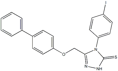 s-Triazole-2-thiol, 5-(4-biphenoxymethyl)-1-(p-iodophenyl)- Structural