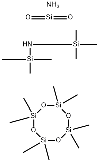 Silanamine, 1,1,1-trimethyl-N-(trimethylsilyl)-, reaction products with ammonia, octamethylcyclotetrasiloxane and silica  Structural