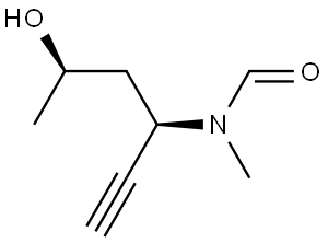 Formamide, N-[(1R,3R)-1-ethynyl-3-hydroxybutyl]-N-methyl-, rel- (9CI) Structural