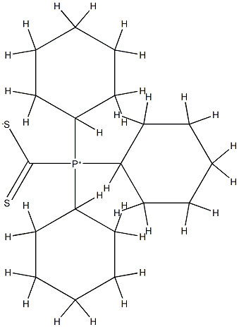 tricyclohexyl(dithiocarboxylato)phosphonium Structural
