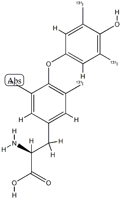 O-[4-Hydroxy-3,5-di(131I)iodophenyl]-3,5-di(131I)iodo-L-tyrosine Structural