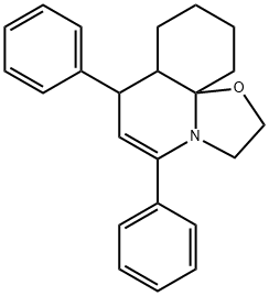 Oxazolo[2,3-j]quinoline, 2,3,7,7a,8,9,10,11-octahydro-5,7-diphenyl- Structural