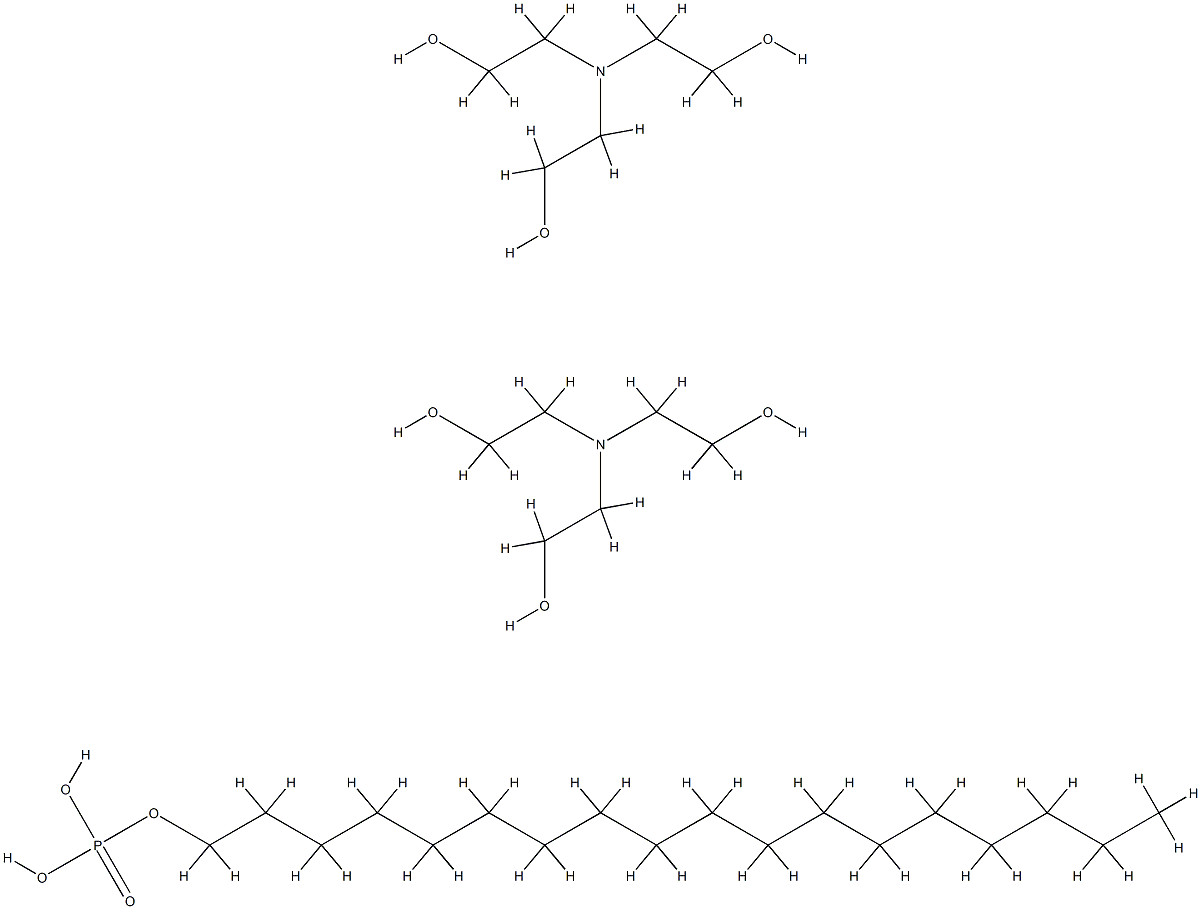 octadecyl dihydrogen phosphate, compound with 2,2',2''-nitrilotriethanol (1:2) Structural