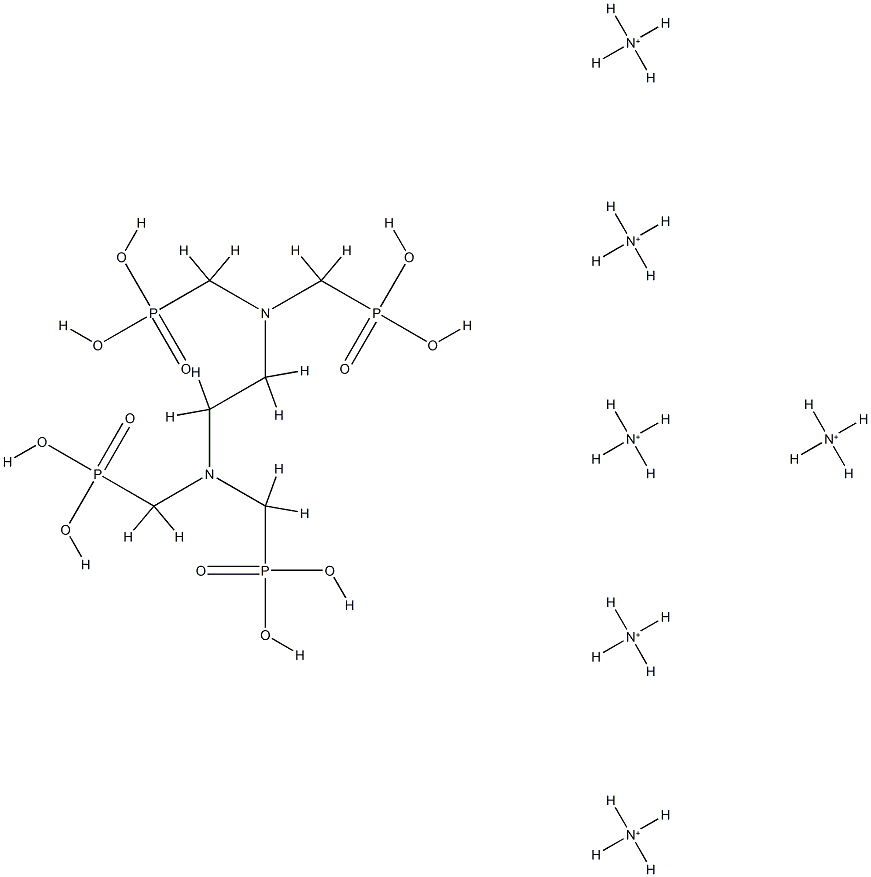 hexaammonium dihydrogen [ethane-1,2-diylbis[nitrilobis(methylene)]]tetrakisphosphonate Structural