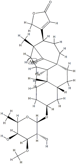 3β-[(6-Deoxy-3-O-methyl-β-D-galactopyranosyl)oxy]-14-oxo-8,15-cyclo-14,15-seco-5β-card-20(22)-enolide