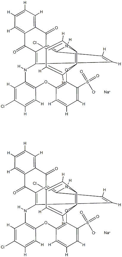 disodium ar,ar'-[(9,10-dihydro-9,10-dioxo-1,4-anthrylene)diimino]bis[(4-chlorophenoxy)benzenesulphonate] Structural