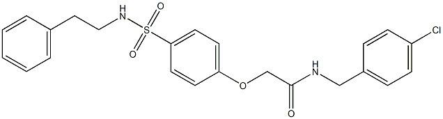 N-(4-chlorobenzyl)-2-(4-{[(2-phenylethyl)amino]sulfonyl}phenoxy)acetamide Structural