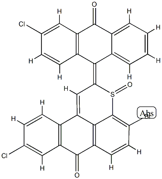 4(5or6)-bromo-9-chloro-2-(3-chloro-10-oxo-9(10H)-anthrylidene)anthra[1,9-bc]thiopyran-7(2H)-one