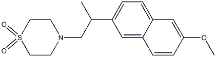 ((Dioxo-1,1 thiamorpholinyl-4)-2 methyl-1 ethyl)-2 methoxy-6 naphtalen e [French]