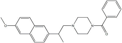 ((Benzoyl-4 piperazino)-2 methyl-1 ethyl)-2 methoxy-6 naphtalene [Fren ch] Structural