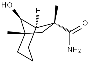 Bicyclo[3.2.1]octane-6-carboxamide, 8-hydroxy-1,6-dimethyl-, (1R,5S,6S,8R)-rel- (9CI) Structural