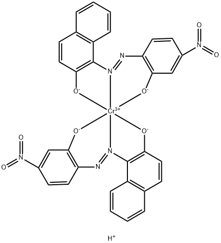 hydrogen bis[1-[(2-hydroxy-4-nitrophenyl)azo]-2-naphtholato(2-)]chromate(1-) Structural