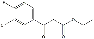 Ethyl (3-chloro-4-fluorobenzoyl)acetate Structural