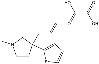 Allyl-3 N-methyl (thienyl-2)-3 pyrrolidine oxalate [French] Structural