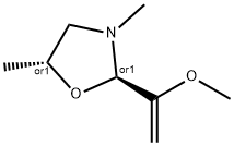 Oxazolidine, 2-(1-methoxyethenyl)-3,5-dimethyl-, (2R,5R)-rel- (9CI) Structural