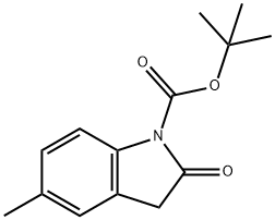 H-Indole-1-carboxylic acid, 2,3-dihydro-5-methyl-2-oxo-, 1,1-dimethylethyl ester Structural