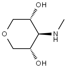 Xylitol, 1,5-anhydro-3-deoxy-3-(methylamino)- (9CI) Structural