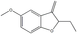 Benzofuran,2-ethyl-2,3-dihydro-5-methoxy-3-methylene-(9CI) Structural