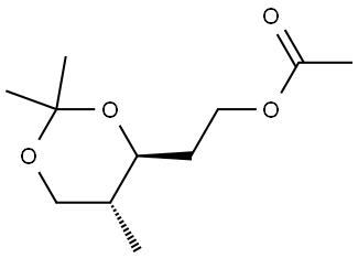 D-erythro-Pentitol, 2,4-dideoxy-4-methyl-3,5-O-(1-methylethylidene)-, acetate (9CI) Structural