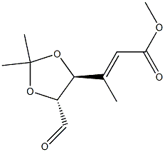 L-threo-Hex-4-enuronic acid, 4,5-dideoxy-4-methyl-2,3-O-(1-methylethylidene)-, methyl ester, (4E)- (9CI) Structural