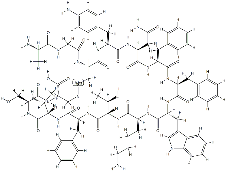 somatostatin, 4-NH2-Phe(4)-Trp(8)- Structural