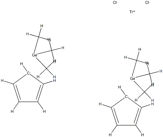 Dichlorobis(trimethylgermyl-pi-cyclopentadienyl)titanium Structural