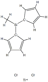 Titanium, dichloro(methylsilylenedi-pi-cyclopentadienyl)- Structural