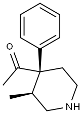 Ketone, methyl 3-methyl-4-phenyl-4-piperidyl, trans-(- (8CI) Structural