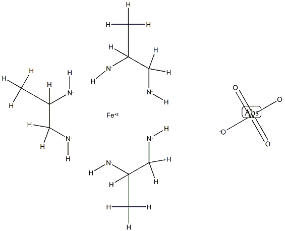 Tris(propylenediamine)tungstatoiron pentahydrate Structural