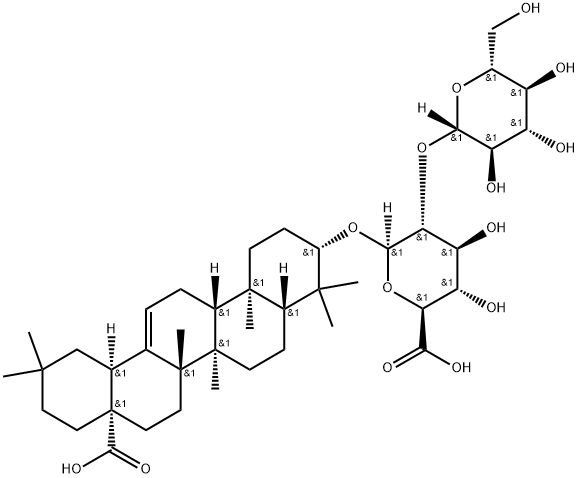 3β-[(2-O-β-D-Glucopyranosyl-β-D-glucopyranuronosyl)oxy]oleana-12-ene-28-oic acid Structural