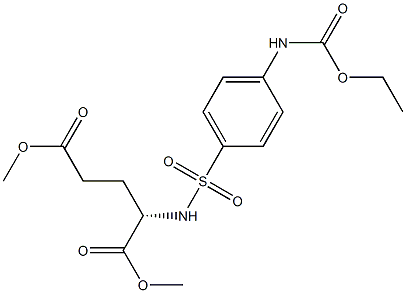 dimethyl (2S)-2-[[4-(ethoxycarbonylamino)phenyl]sulfonylamino]pentaned ioate Structural