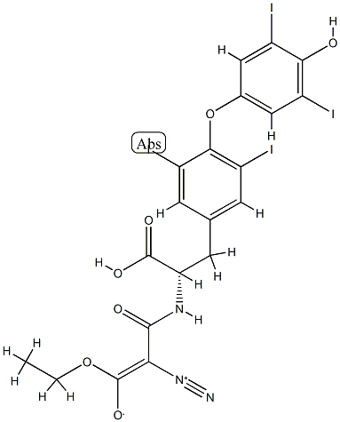 N-(Ethyl-2-diazomalonyl)thyroxine Structural