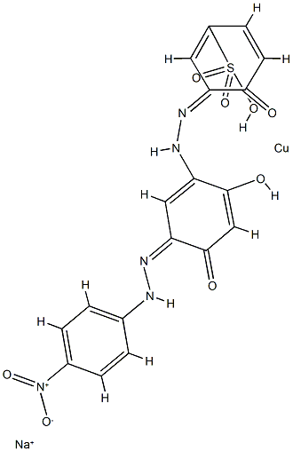 sodium [3-[[2,4-dihydroxy-5-[(4-nitrophenyl)azo]phenyl]azo]-4-hydroxybenzenesulphonato(3-)]cuprate(1-)    