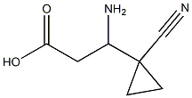 Cyclopropanepropanoic  acid,  -bta--amino-1-cyano- Structural