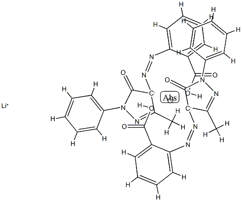 lithium bis[2-[(4,5-dihydro-3-methyl-5-oxo-1-phenyl-1H-pyrazol-4-yl)azo]benzoato(2-)]chromate(1-) Structural