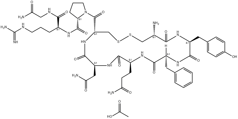Vasopressin, 8-l-arginine-, monoacetate (salt)  Structural