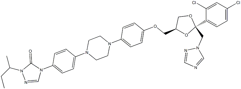 (±)-cis-4-[4-[4-[4-[[2-(2,4-dichlorophenyl)-2-(1H-1,2,4-triazol-1-ylmethyl)-1,3-dioxolan-4-yl]methoxy]phenyl]piperazin-1-yl]phenyl]-2,4-dihydro-2-sec-butyl-3H-1,2,4-triazol-3-one