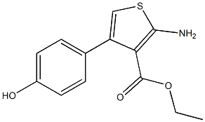 Ethyl-2-amino-4-(4-hydroxyphenyl)thiophene-3-carboxylate Structural