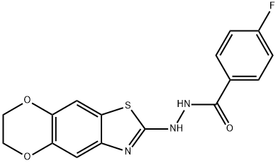 N-(6,7-dihydro-[1,4]dioxino[2,3:4,5]benzo[1,2-d]thiazol-2-yl)-4-fluorobenzohydrazide Structural