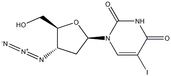 3'-azido-2',3'-dideoxy-5-iodouridine Structural