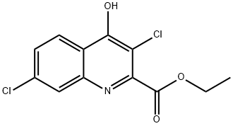 Kynurenic  acid,  3,7-dichloro-,  Et  ester  (5CI) Structural