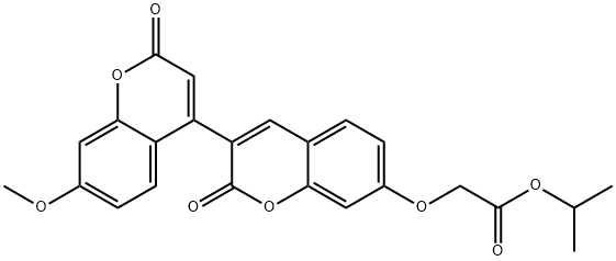 isopropyl 2-((7'-methoxy-2,2'-dioxo-2H,2'H-[3,4'-bichromen]-7-yl)oxy)acetate Structural