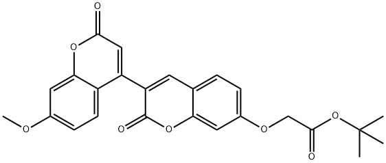tert-butyl 2-((7'-methoxy-2,2'-dioxo-2H,2'H-[3,4'-bichromen]-7-yl)oxy)acetate Structural