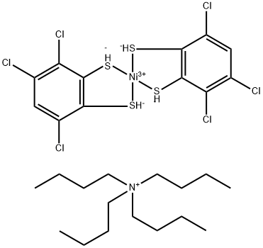 Tetrabutylammonium bis(3,4,6-trichloro-1,2-benzene-dithiolato)nickelate Structural